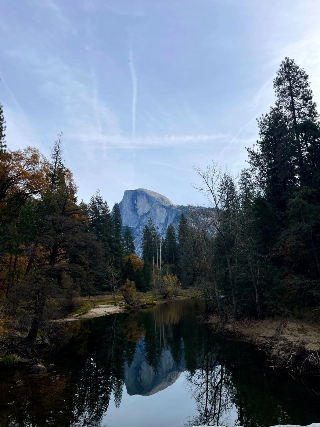 Half Dome from Sentinel Bridge in Yosemite National Park, California 