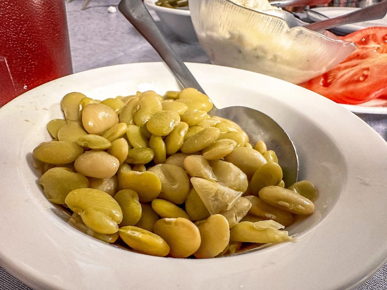 Baby lima beans at The Lighthouse Restaurant at Sulphur Well, Kentucky.