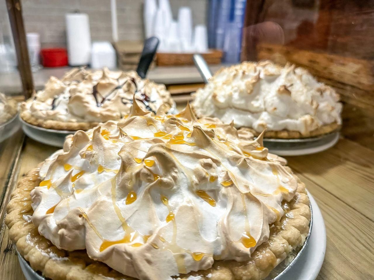 Meringue Pies at The Lighthouse Restaurant at Sulphur Well, Kentucky