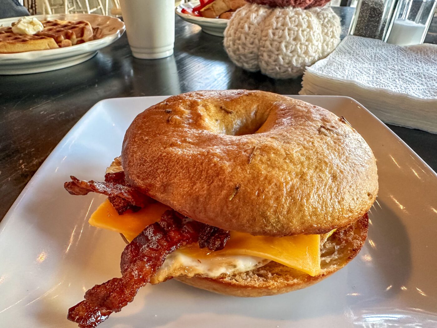 Bagel at Honeysuckle Cafe in Liberty, Kentucky