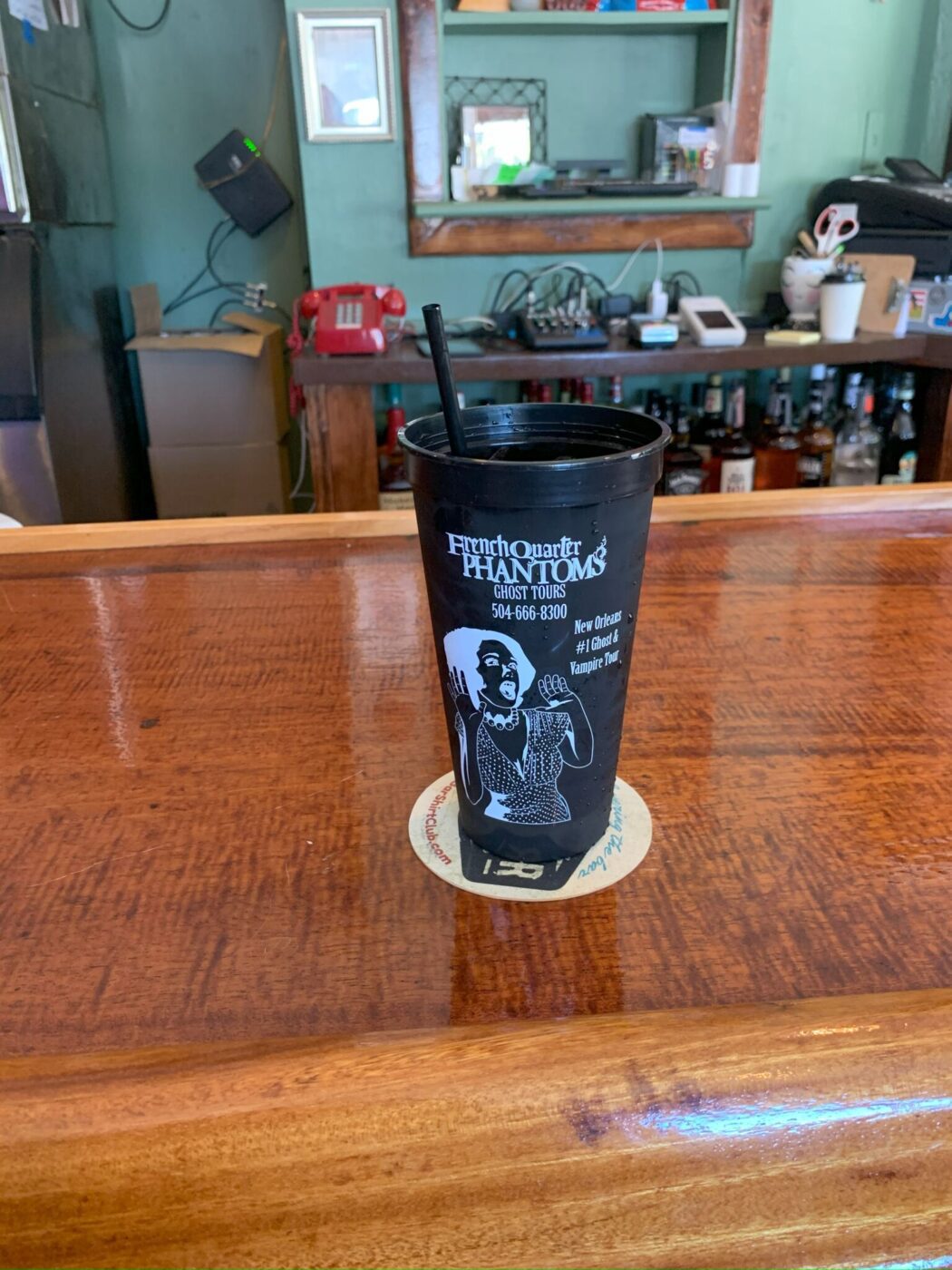 Hurricane in a souvenir cup from the Voodoo Lounge in New Orleans 