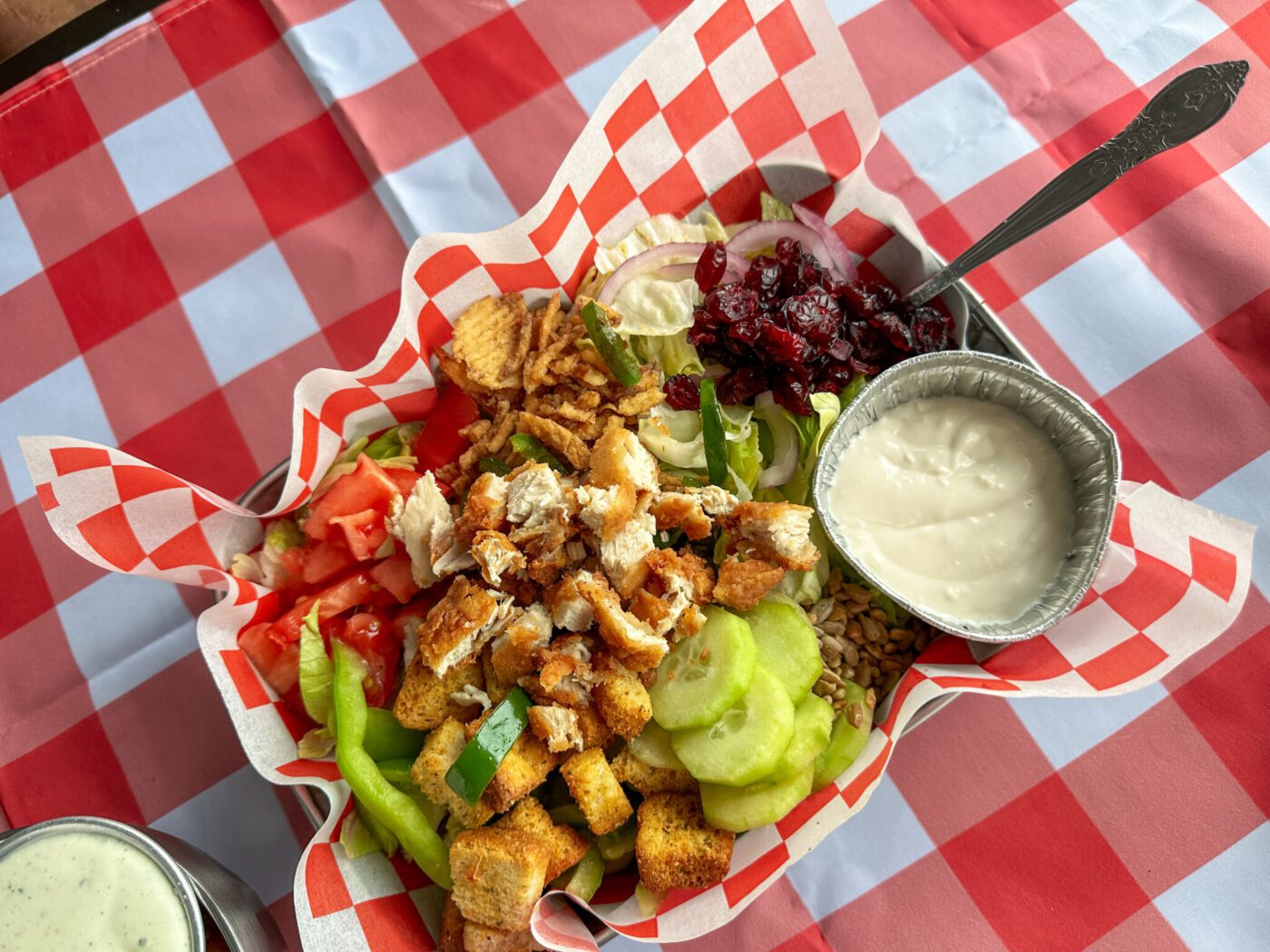 Salad at Nutty Nana's in Liberty, Kentucky