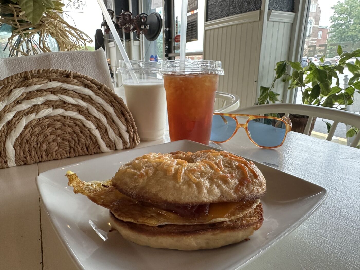 Bagel at Honeysuckle Cafe in Liberty, Kentucky