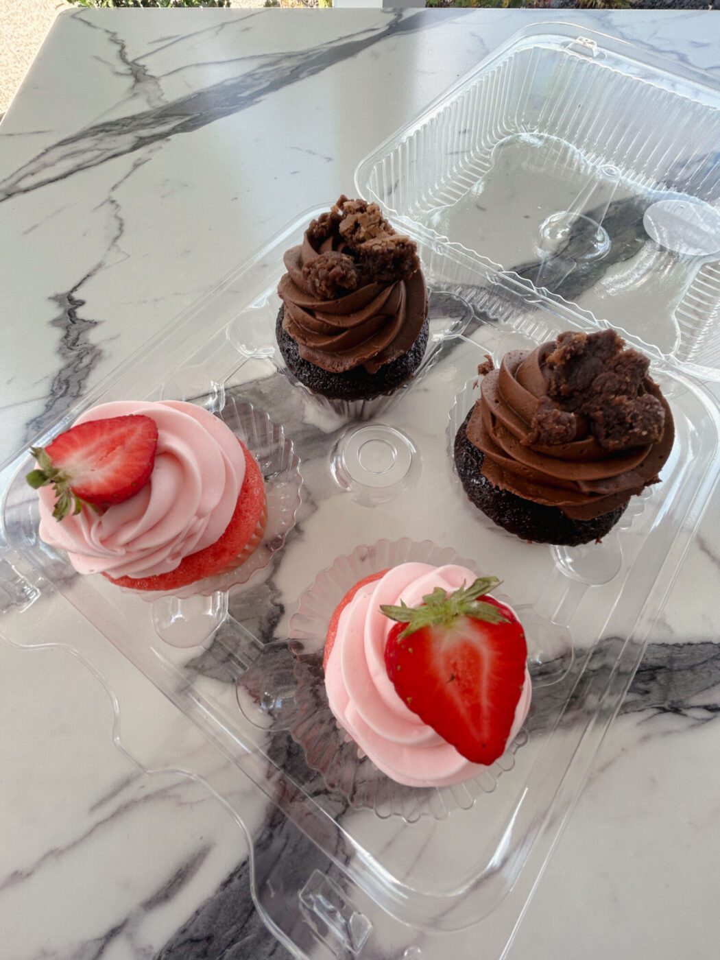 Strawberry and Chocolate Cupcakes at The Victorian House in Greensburg, Kentucky