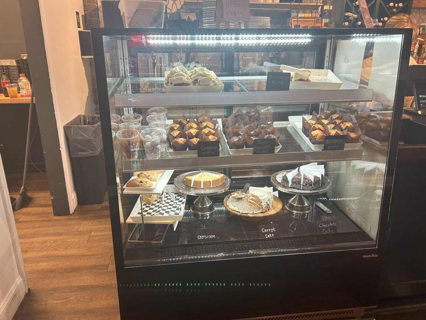 Pastry case at Mill House Cafe, Franklin, Kentucky