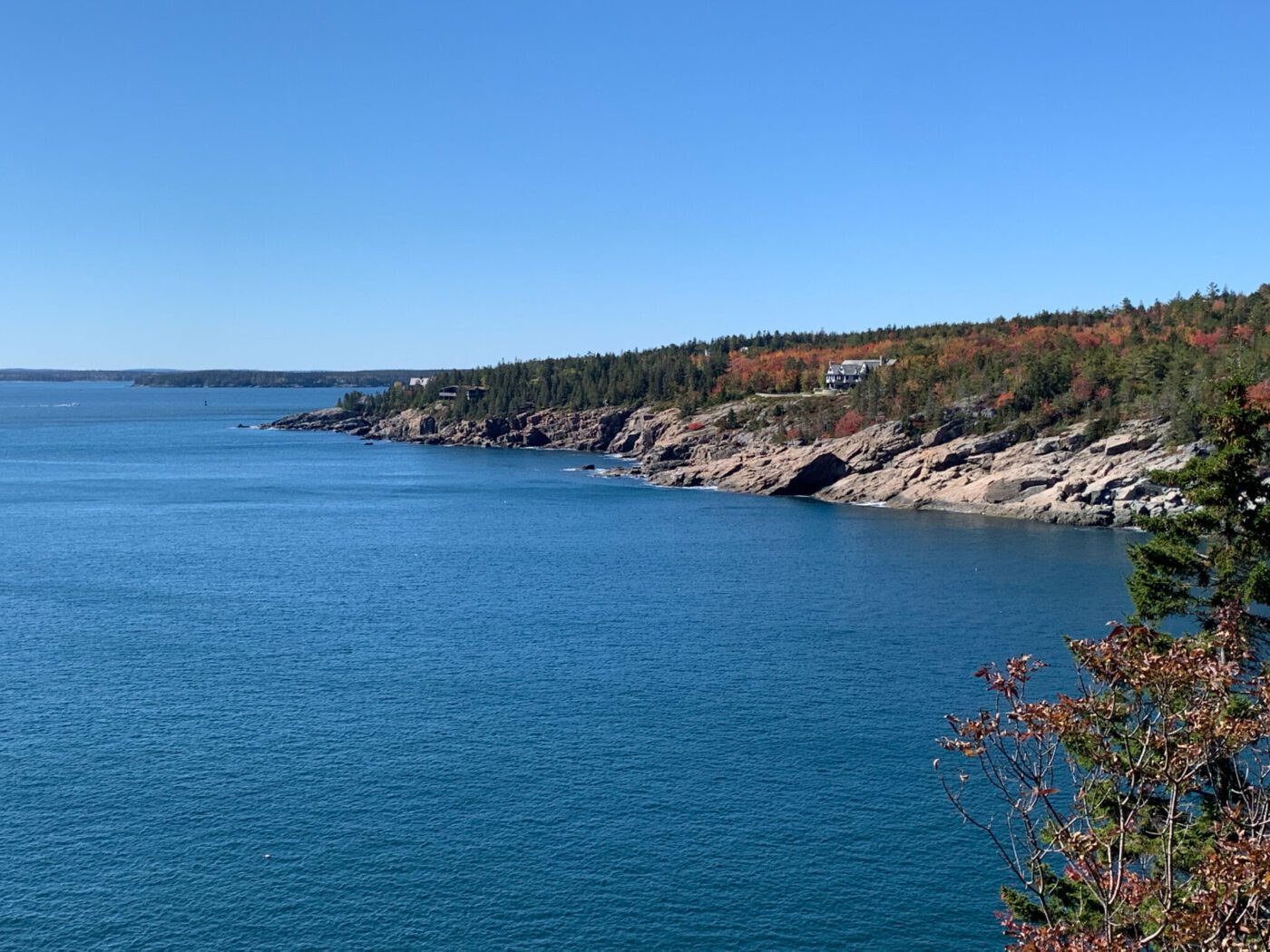 Driving through Acadia National Park, Maine