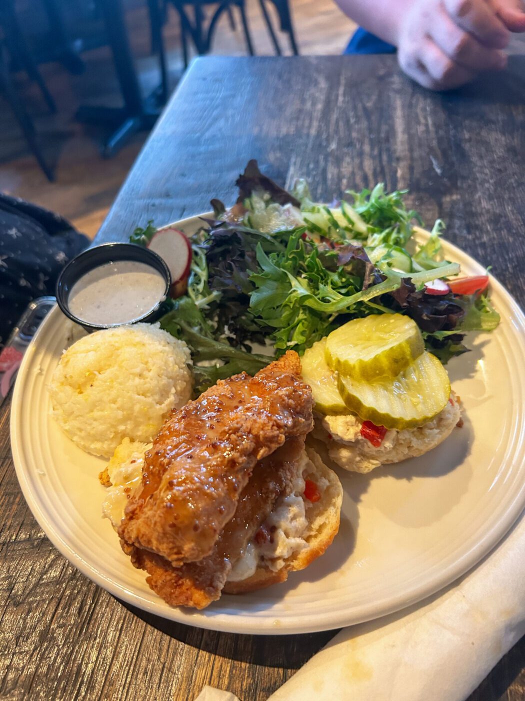 Fried Chicken Biscuit at Zim's Cafe in Lexington, Kentucky