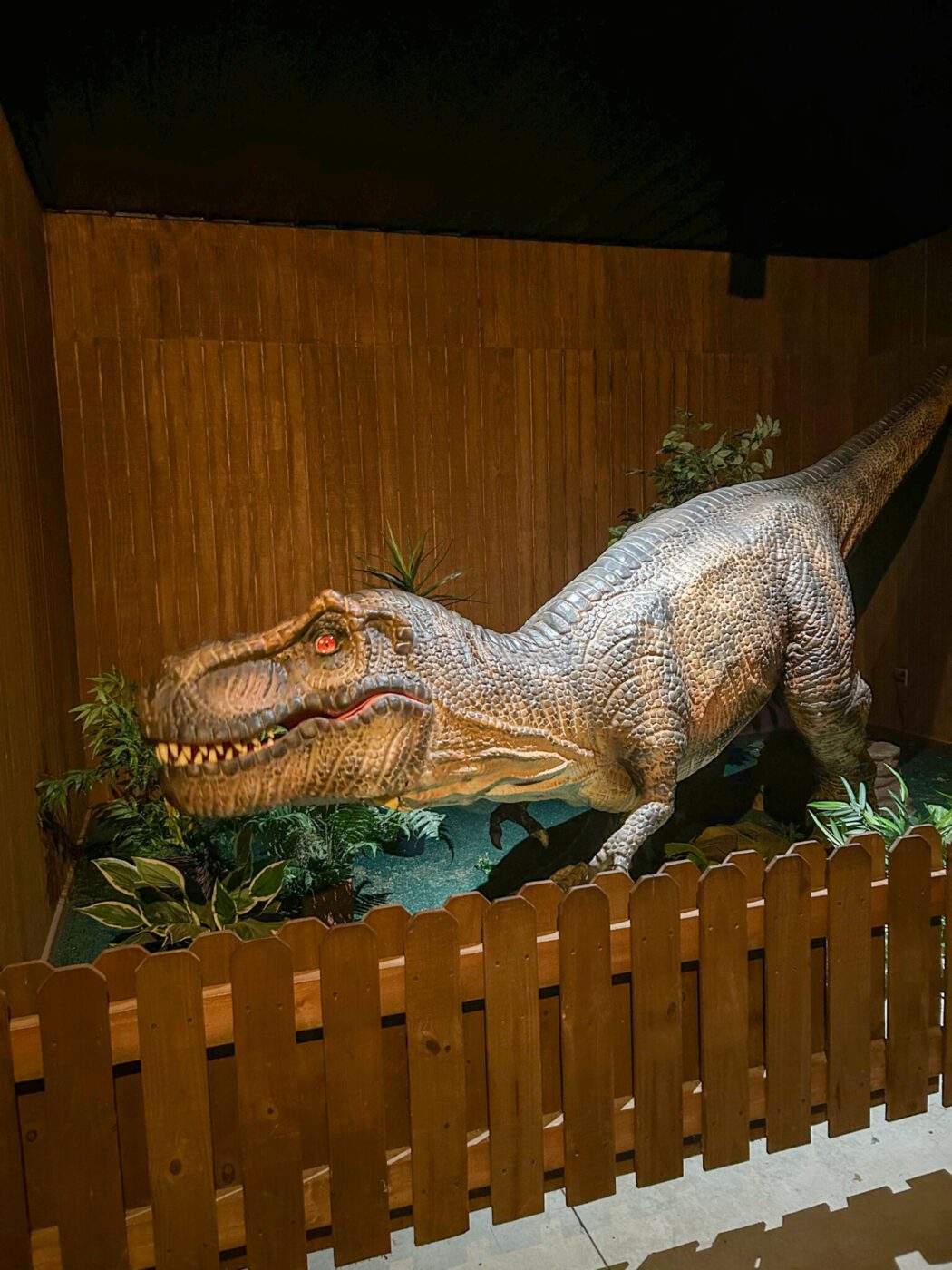 Animatronic dinosaur at Dinosaur World in Cave City, Kentucky