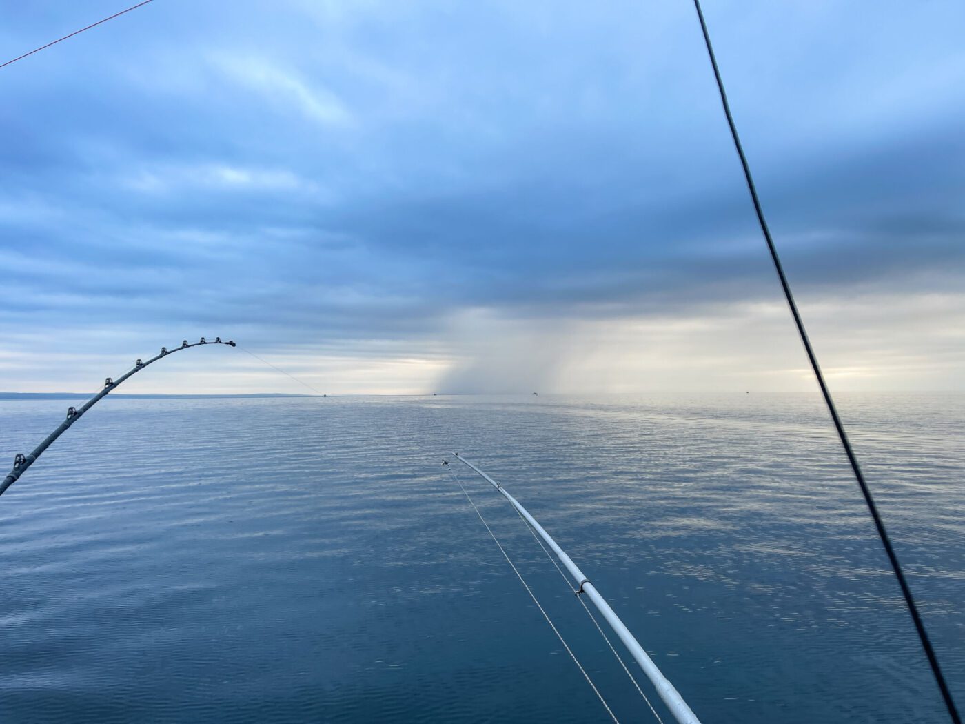 Fishing Lake Superior in Duluth, Minnesota