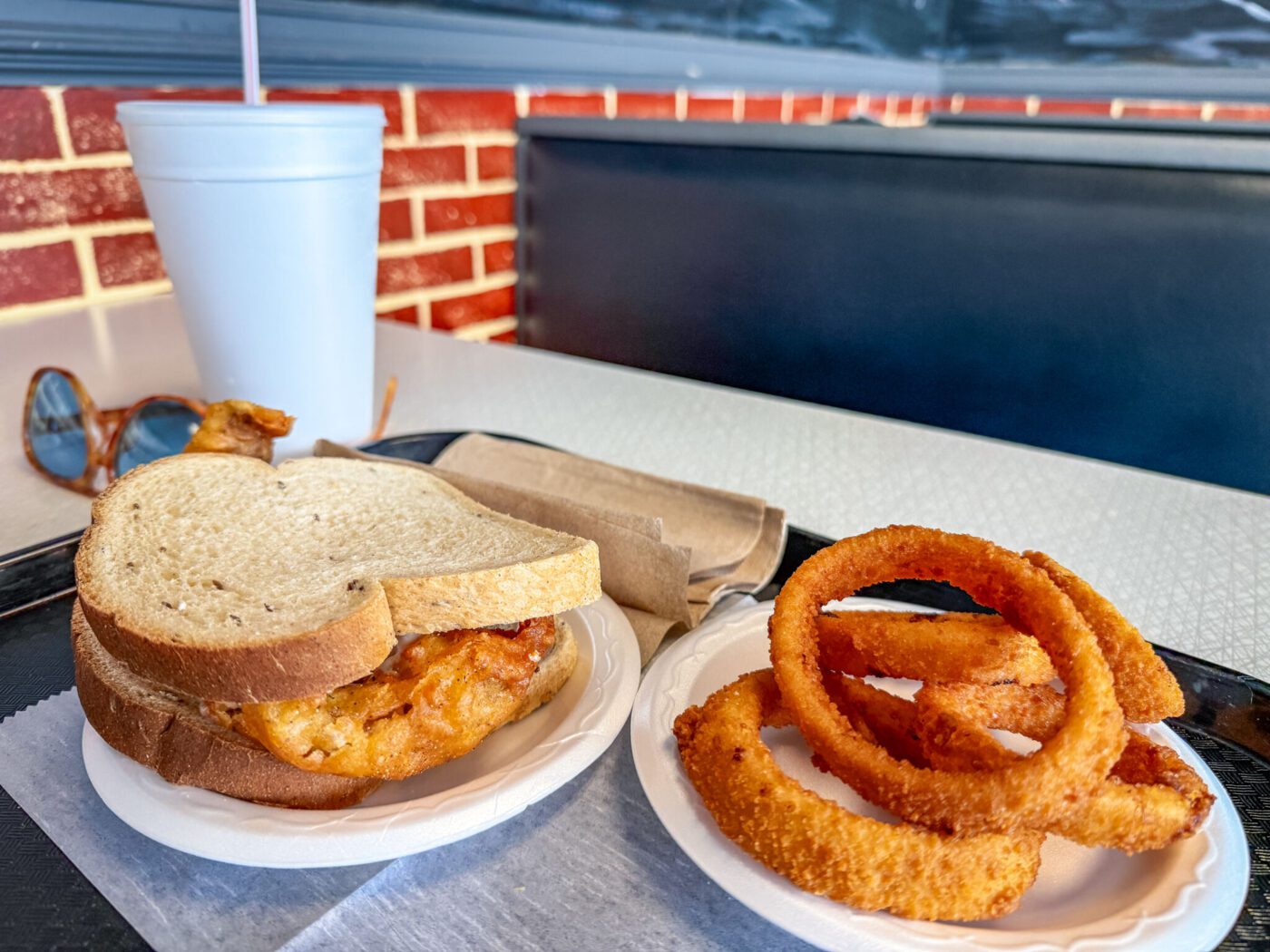 Fish sandwich at Druther's Restaurant in Campbellsville, Kentucky