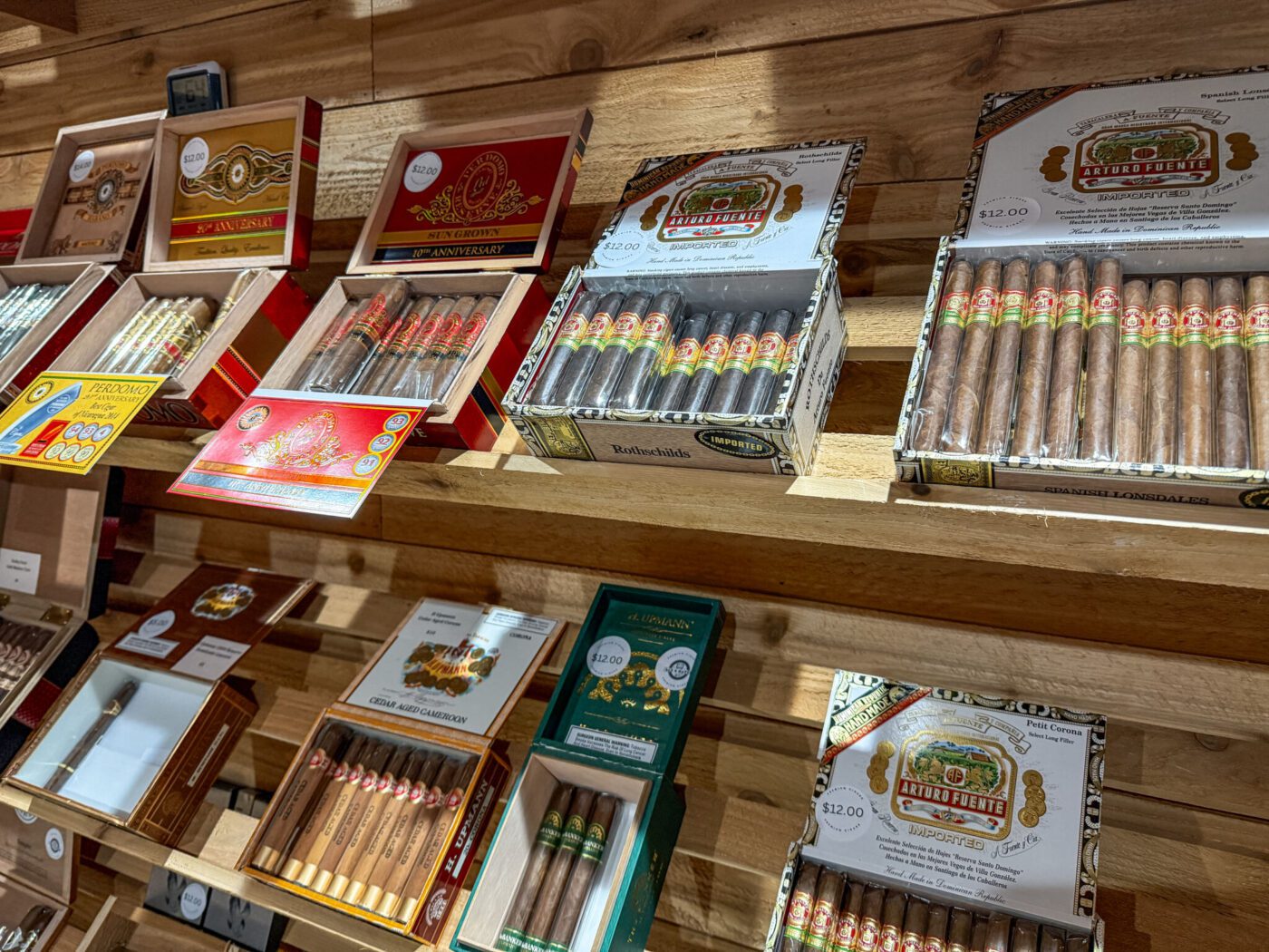 Inside to humidor at Oak & Match 