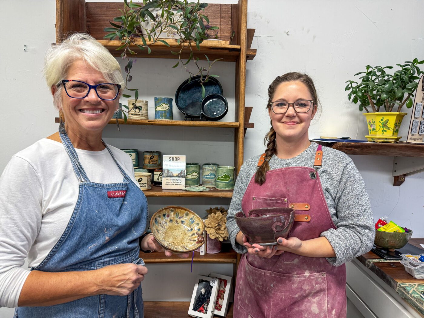 Artists at Ceramic Wisdom in Shelbyville, Kentucky