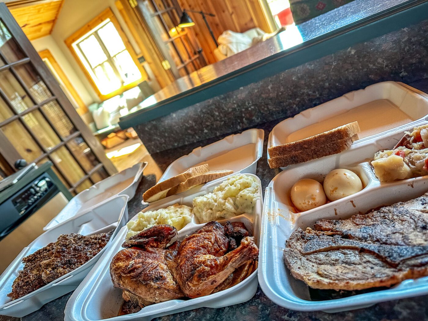 BBQ plates from Hog Wild BBQ in Tompkinsville, Kentucky