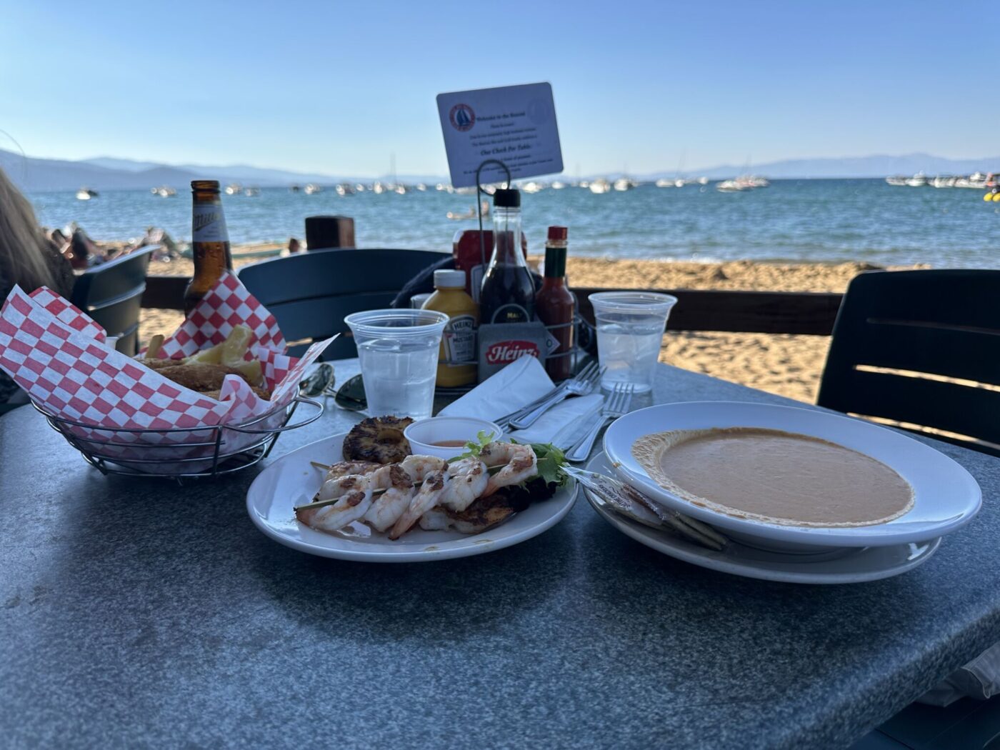 Dinner at The Grove Beach Bar and Grill, Lake Tahoe, California