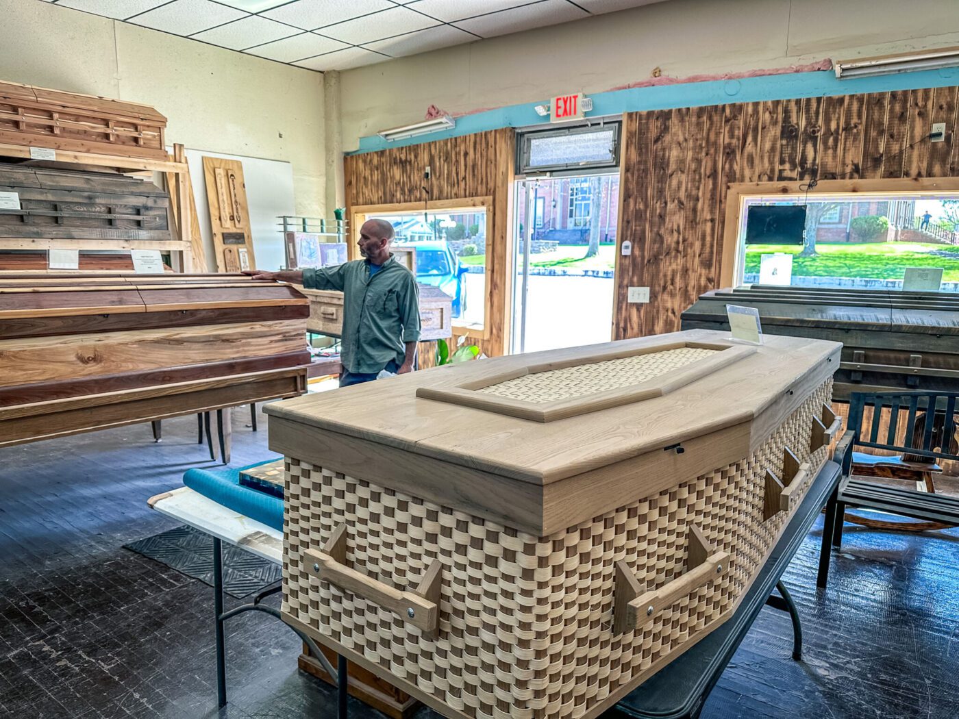 The Wooden Casket Company in downtown Tompkinsville, Kentucky