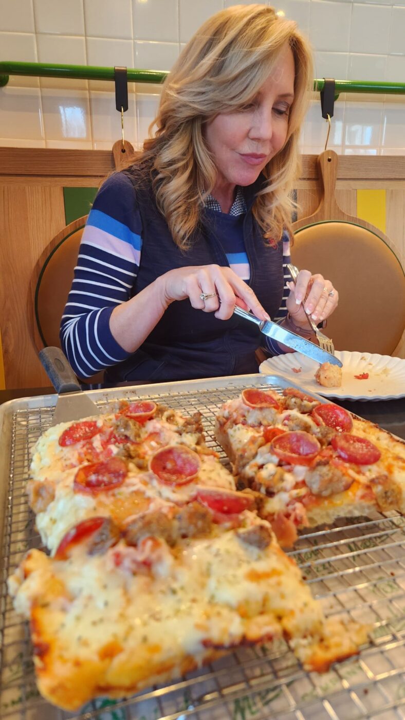 Pizza at the Grand Hotel, Mackinac Island, Michigan