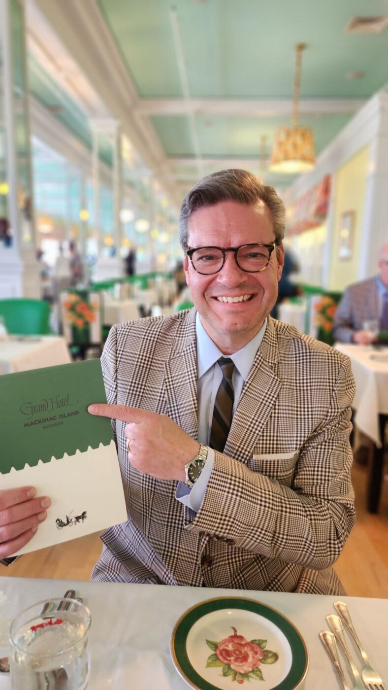 Dining at the Grand Hotel, Mackinac Island, Michigan