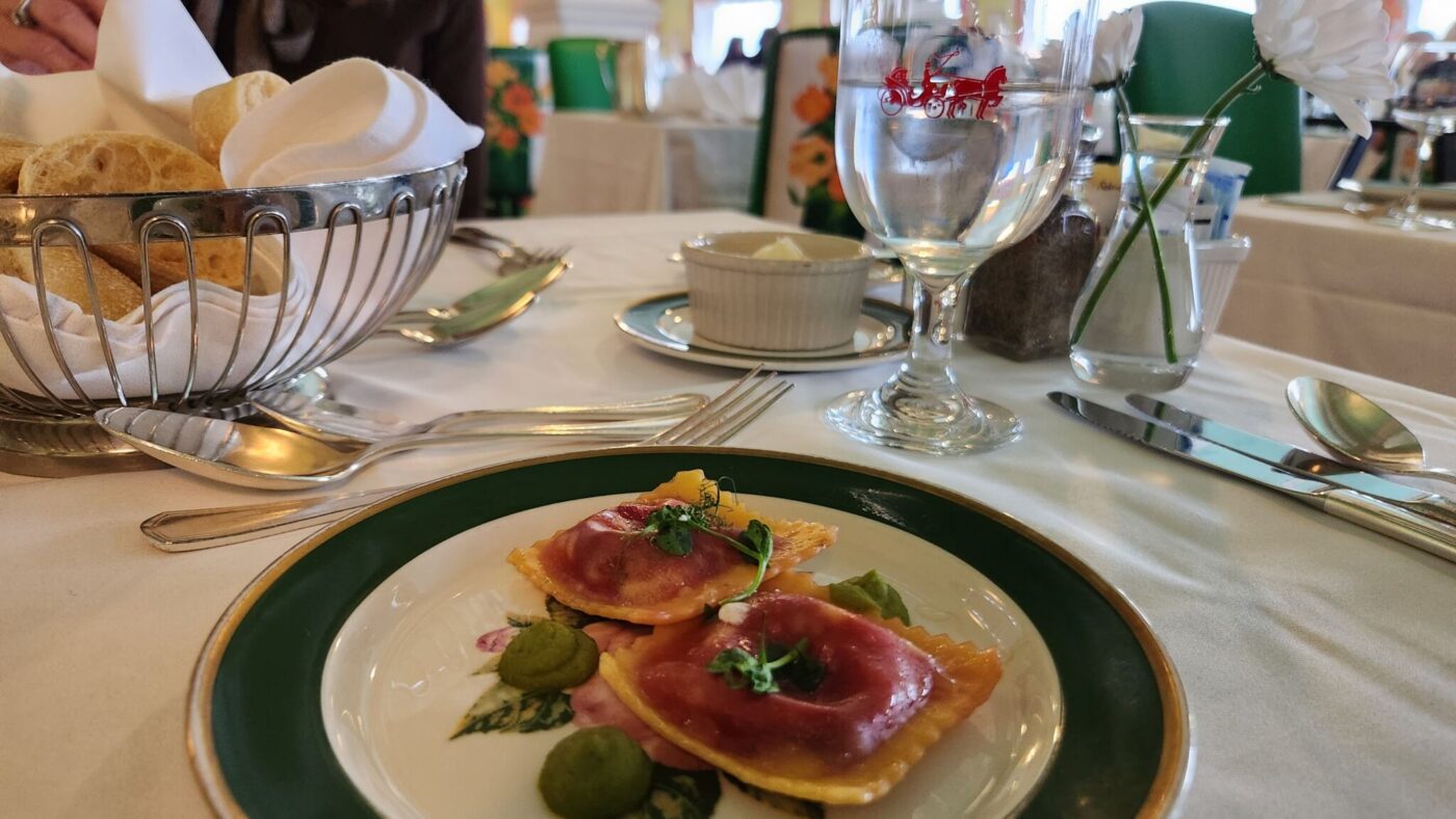 Dining at the Grand Hotel, Mackinac Island, Michigan
