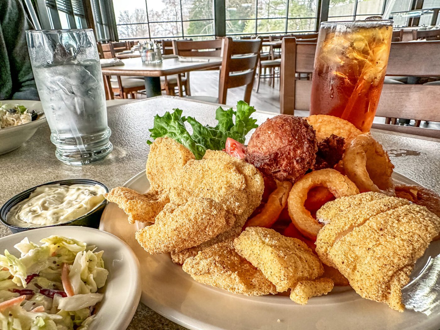 Fried catfish at Barren River Lake State Resort Park, Kentucky
