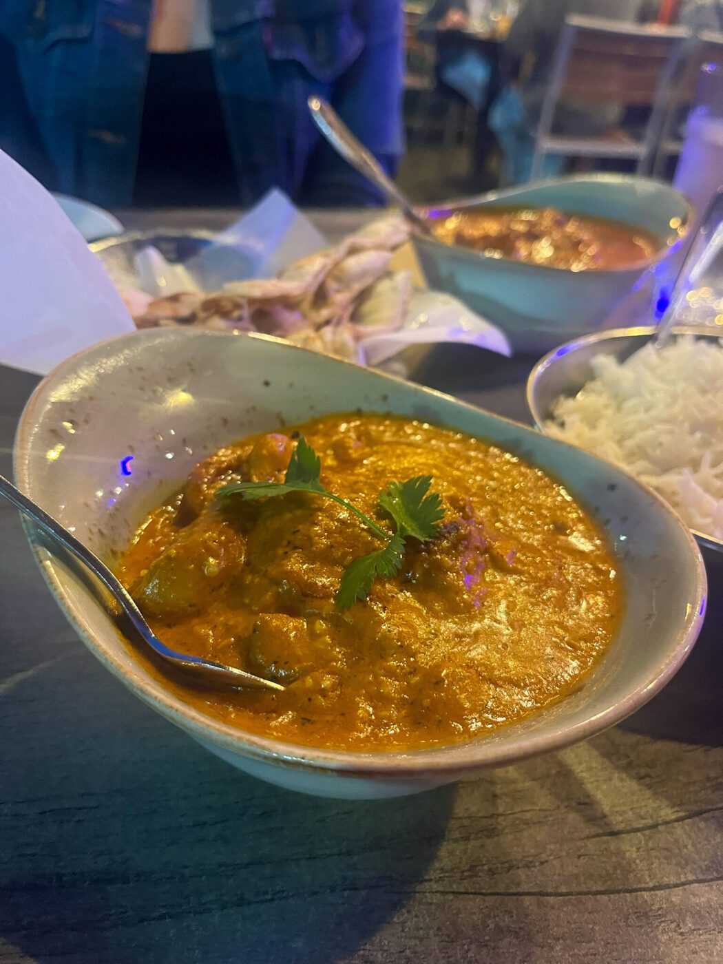 Cashew chicken, Namaste Bar & Grill, Santa Cruz, California