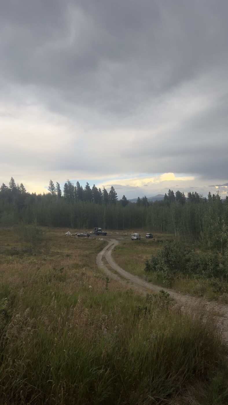 Camping near Grand Teton National Park, Wyoming