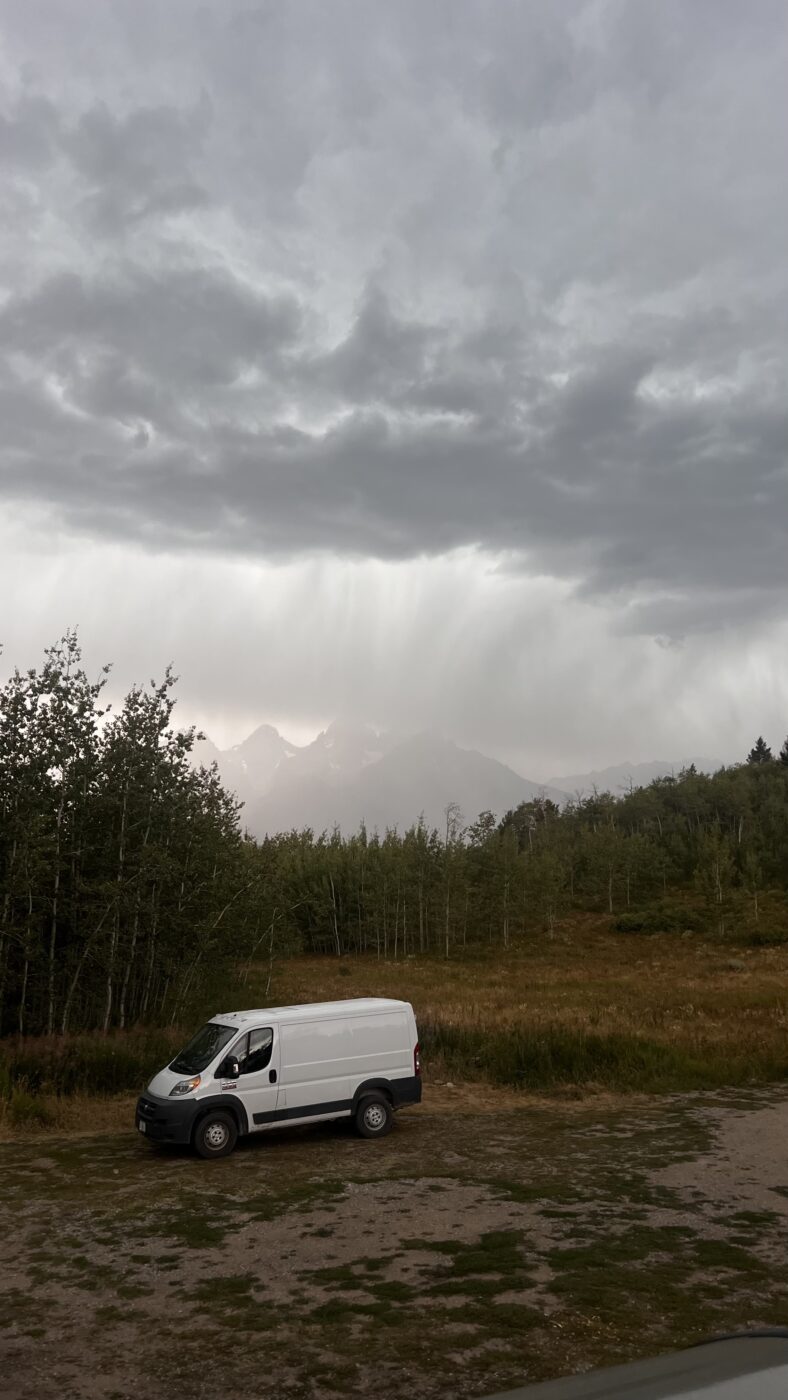 Camping near Grand Teton National Park, Wyoming