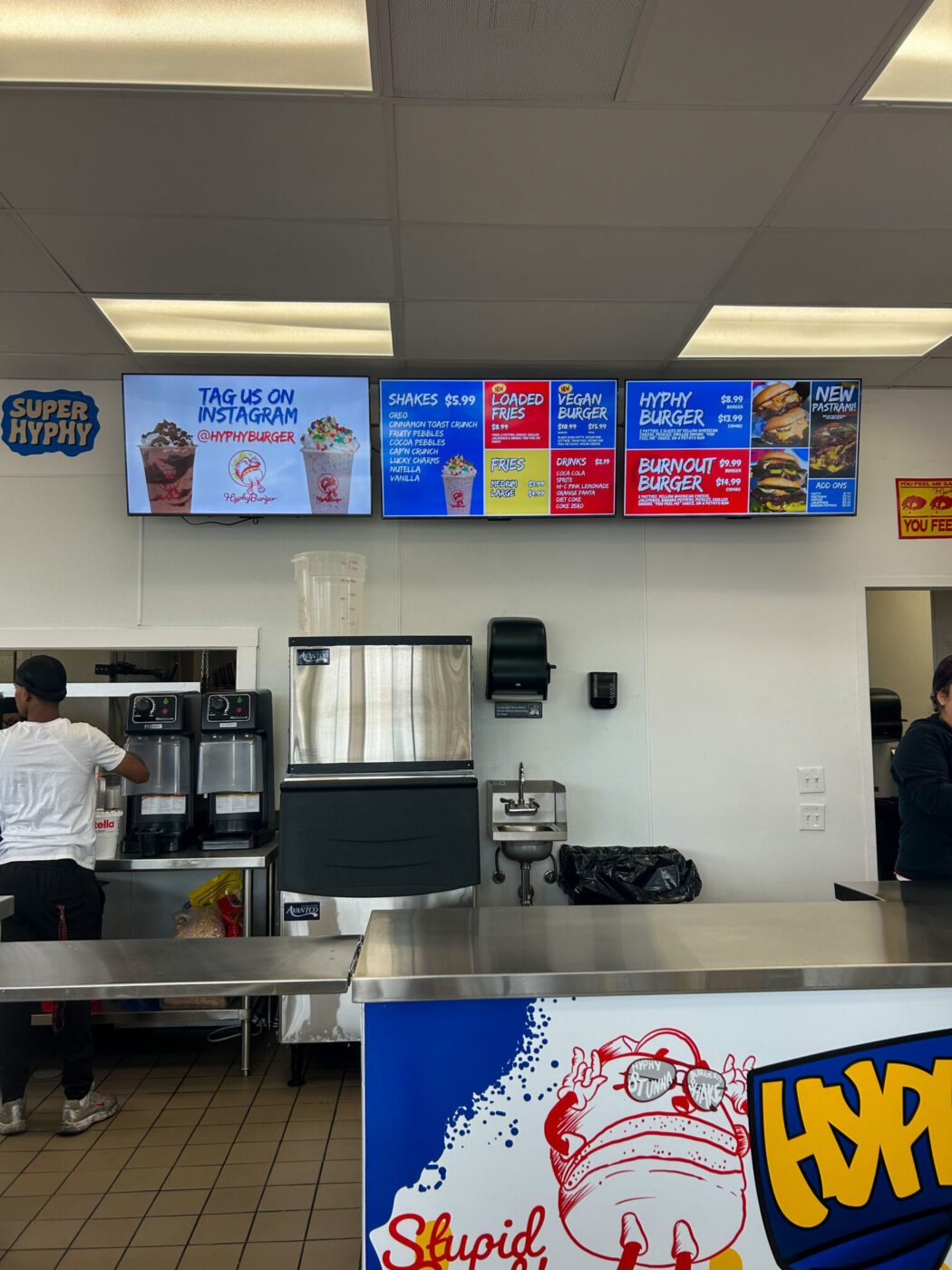 Menu, Hyphy Burger, Oakland, California